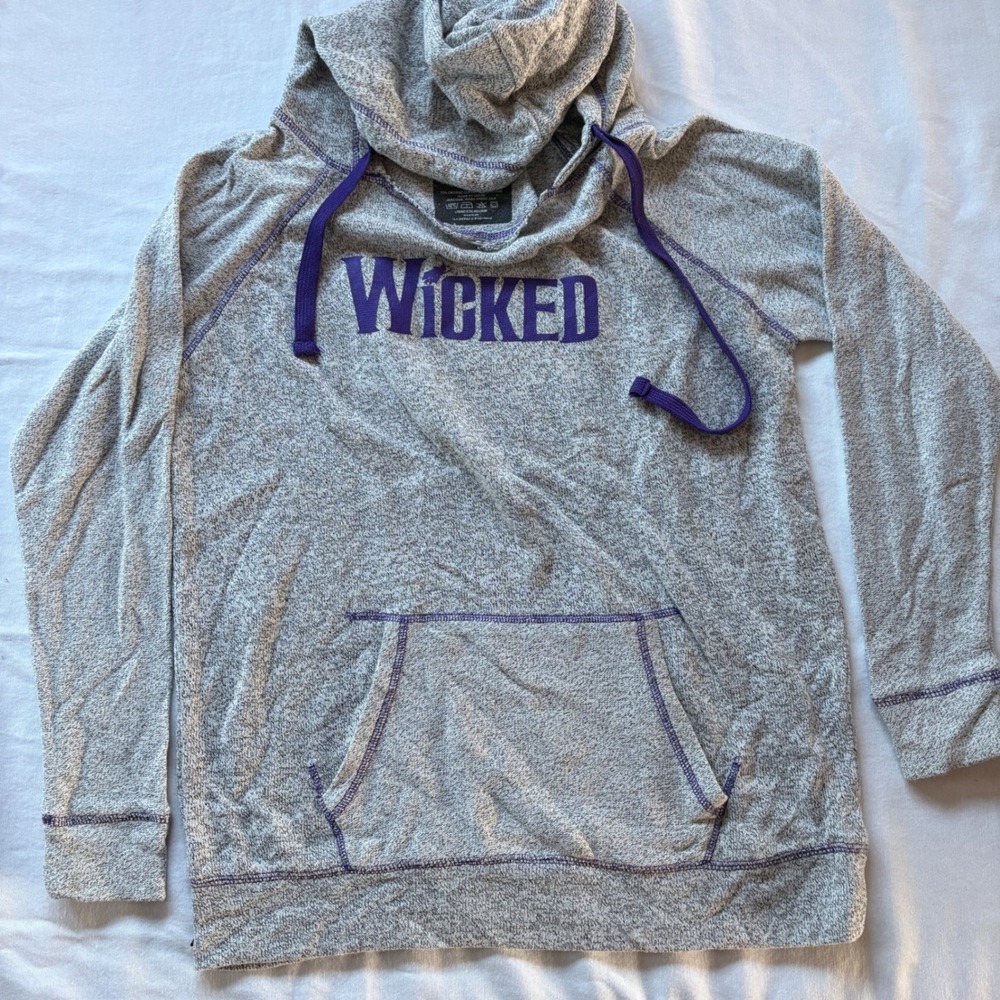 Wear‎ Wicked Green for Good Hoodie Pullover Gray Purple Women's